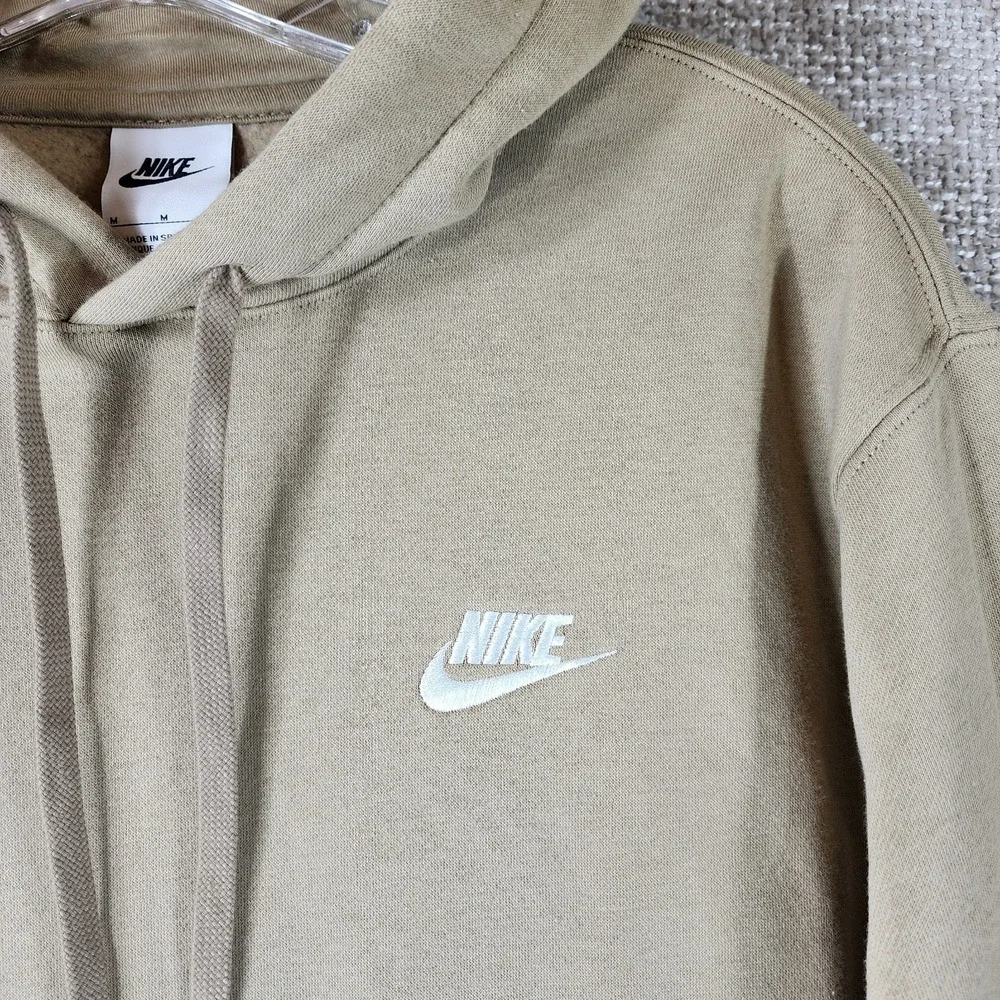 Nike NSW Club‎ Fleece Pullover Hoodie Mens M Cement Beige BV2654-247 NEW